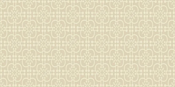ベージュの背景 レトロなスタイル 壁紙上の装飾と装飾的な背景パターン シームレスなパターン デザインのテクスチャ ベクトルグラフィックス — ストックベクタ