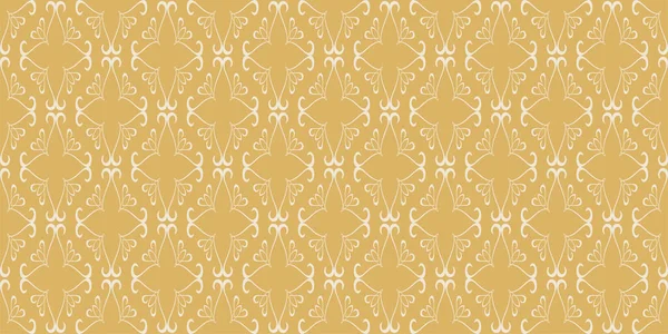 Background Pattern Decorative Ornaments Gold Background Retro Style Wallpaper Seamless — Stock Vector