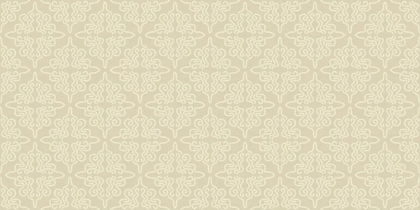 Patrón Fondo Con Adornos Florales Sobre Fondo Beige Estilo Retro — Archivo Imágenes Vectoriales