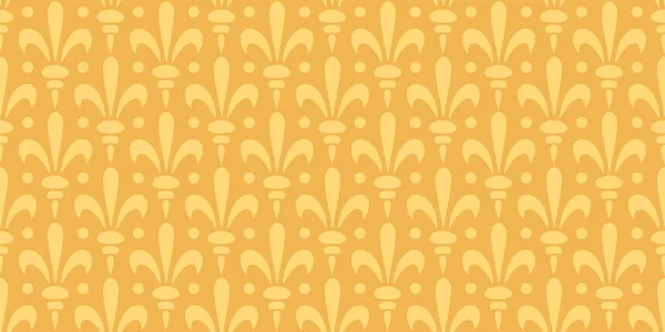 Background Pattern Simple Floral Ornaments Yellow Background Wallpaper Great Postcards — Stockvector