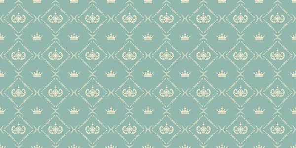 Royal Background Pattern Vintage Style Wallpaper Great Postcards Covers Wallpapers — Stockvector