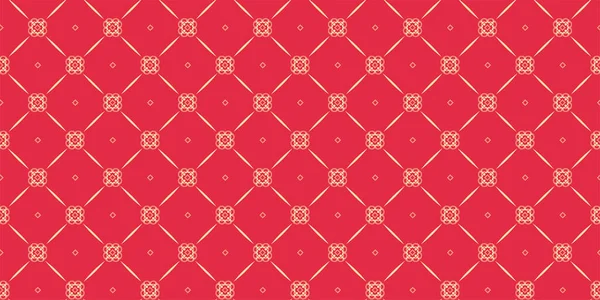Modello Sfondo Con Semplice Ornamento Geometrico Sfondo Rosso Stile Retrò — Vettoriale Stock