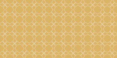 Altın zemin üzerinde basit geometrik deseni olan arka plan deseni, duvar kağıdı. Kusursuz desen, tasarımın için doku. Vektör resmi