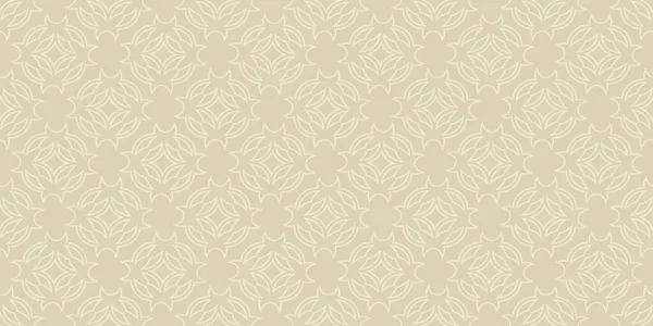 ベージュの花飾りの背景パターン デザインの背景画像 シームレスなパターン 壁紙のテクスチャ ベクターイラスト — ストックベクタ