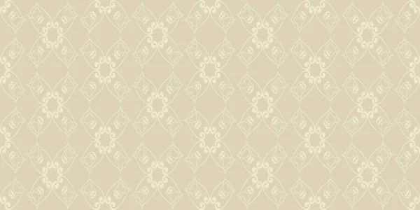 Modello Sfondo Con Ornamenti Floreali Decorativi Beige Immagine Sfondo Vostro — Vettoriale Stock