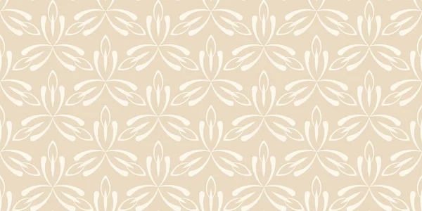 Simple Background Pattern Floral Ornament Beige Background Seamless Pattern Texture — Stock Vector