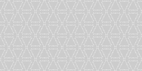Hintergrundmuster Mit Einfachen Geometrischen Ornamenten Auf Grauem Hintergrund Nahtloses Muster — Stockvektor