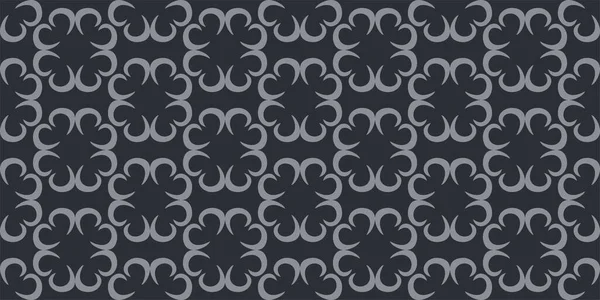 黒の背景にシンプルな装飾が施された暗い背景パターン シームレスなパターン ベクトル画像 — ストックベクタ