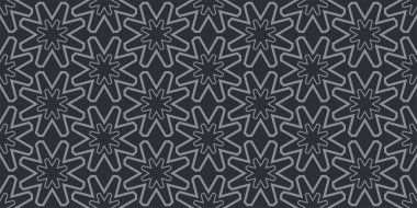 Soyut geometrik arkaplan. Siyah ve beyaz geometrik desen. Kusursuz desen, doku. Vektör illüstrasyonu