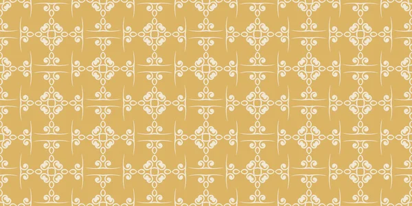 Hintergrundmuster Mit Dekorativem Ornament Auf Goldenem Hintergrund Vintage Stil Tapete — Stockvektor