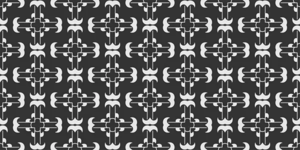 Black White Background Pattern Decorative Ornament Wallpaper Seamless Pattern Texture — Stock Vector