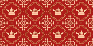 Zarif bir arka plan modeli, kraliyet tarzıyla zenginleştirilmiş. Vektör resmi
