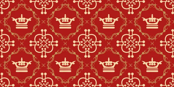 Élégant Motif Fond Richement Décoré Dans Style Royal Image Vectorielle — Image vectorielle