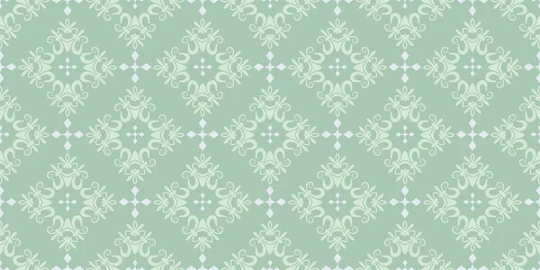 Padrão Fundo Com Ornamento Floral Fundo Verde Papel Parede Estilo — Vetor de Stock