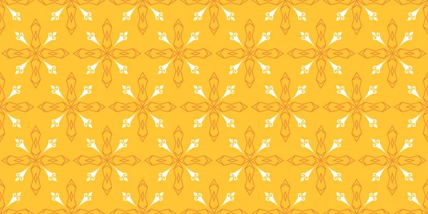 Patrón Fondo Moda Con Ornamento Geométrico Sobre Fondo Amarillo Fondo — Vector de stock