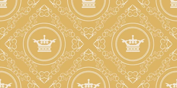 Padrão Fundo Festivo Com Ornamento Decorativo Fundo Dourado Papel Parede — Vetor de Stock