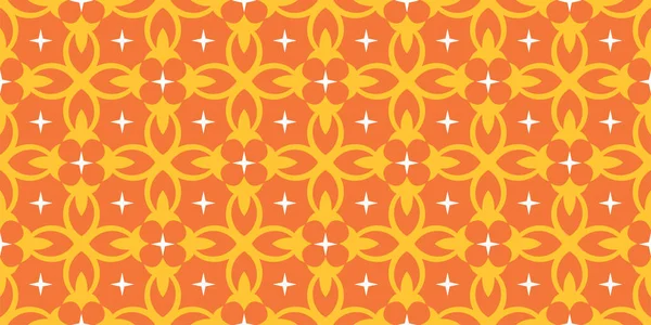 Helder Achtergrond Patroon Met Decoratieve Ornament Een Oranje Achtergrond Behang — Stockvector