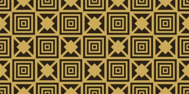 Geometrik süslemeli dekoratif arka plan deseni, duvar kağıdı. Kusursuz desen, doku. Vektör illüstrasyonu