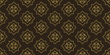 Dekoratif arkaplan deseni, siyah arka planda fayanslar, duvar kağıdı. Kusursuz desen, doku