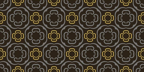 Abstract Background Pattern Decorative Ornament Black Background Wallpaper Seamless Pattern — Vector de stock