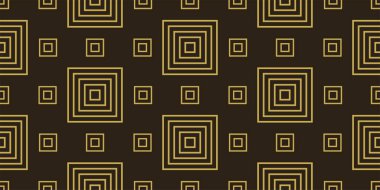 Siyah arka planda geometrik süslemeli arkaplan resmi, duvar kağıdı. Kusursuz desen, doku. Vektör grafikleri