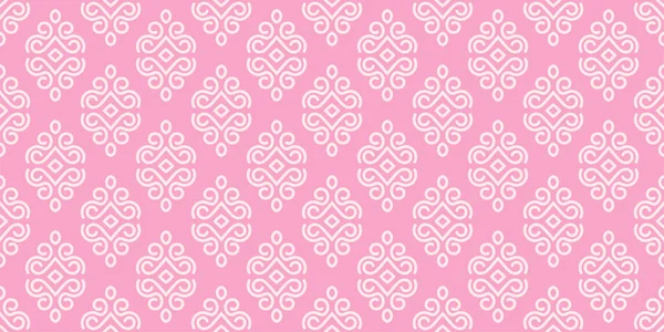 ピンクの背景に花の装飾飾りとかわいい背景画像 シームレスなパターン ベクトルアート — ストックベクタ