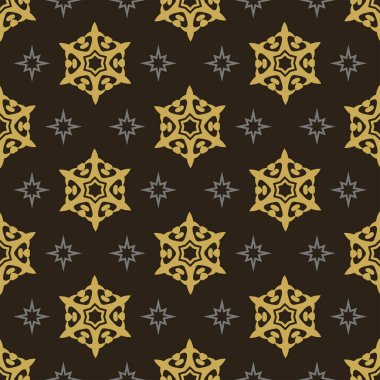 Kusursuz desenli, altın süslemeli. Vektör sanatı