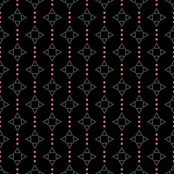 Hintergrundmuster Mit Geometrischen Elementen Auf Schwarzem Hintergrund Tapete Nahtloses Muster — Stockvektor