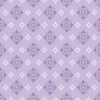 Mor arka planda dekoratif süslemeleri olan arkaplan deseni, duvar kağıdı. Kusursuz desen, doku. Vektör sanatı