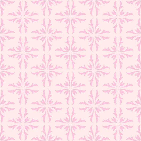 Motif Fond Avec Ornement Floral Sur Fond Rose Clair Papier — Image vectorielle