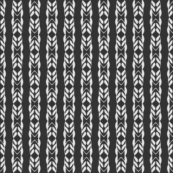 Zwart Wit Behang Achtergrond Patroon Met Decoratieve Ornament Naadloos Patroon — Stockvector