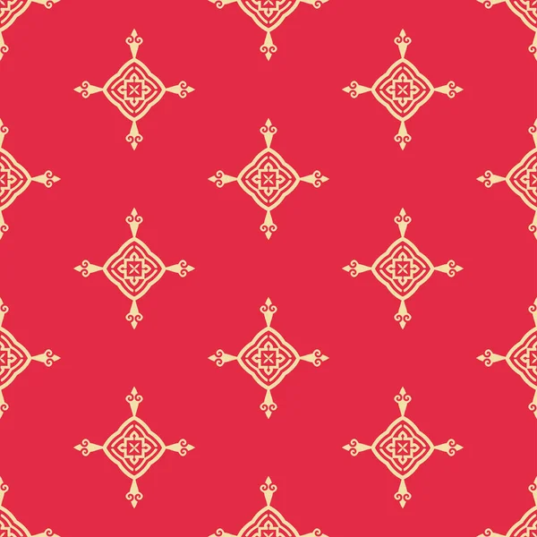 Stylish Background Pattern Decorative Ornament Red Background Wallpaper Seamless Pattern — Stock Vector