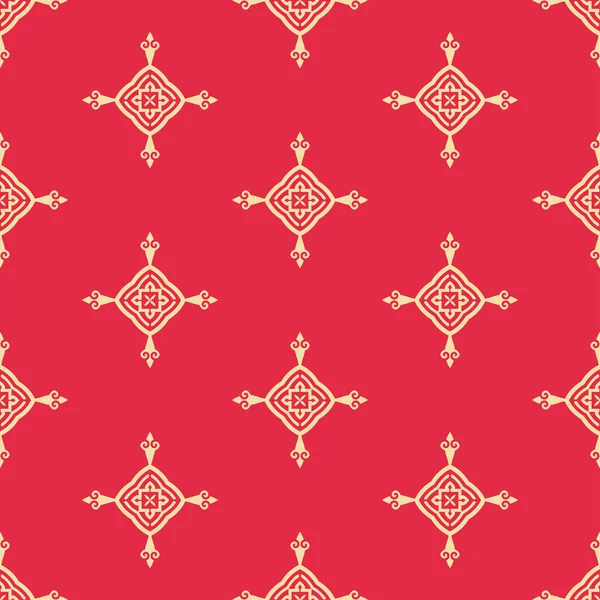 Patrón Fondo Elegante Con Adorno Decorativo Sobre Fondo Rojo Fondo — Archivo Imágenes Vectoriales