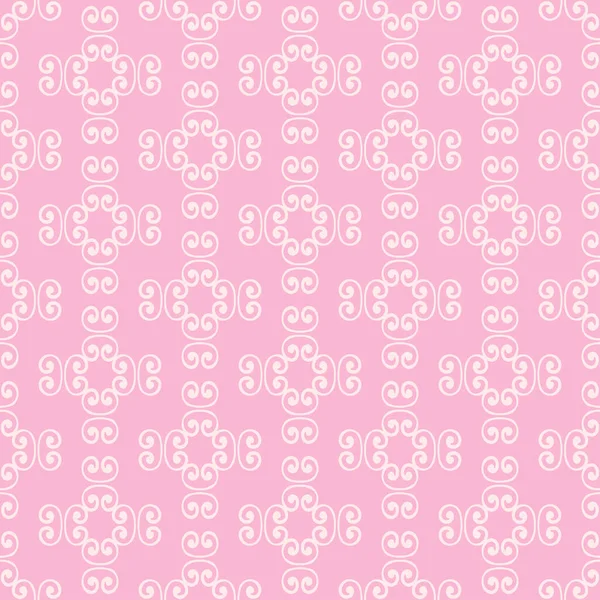 Hintergrundmuster Mit Einfachen Dekorativen Ornamenten Auf Rosa Hintergrund Tapete Nahtloses — Stockvektor