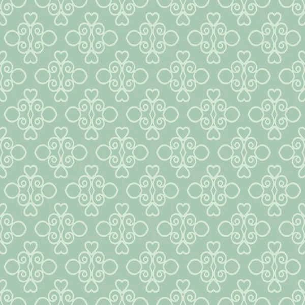 Patrón Fondo Con Ornamentación Decorativa Simple Sobre Fondo Verde Fondo — Archivo Imágenes Vectoriales