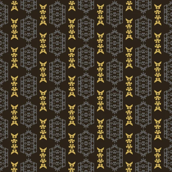 Motif Fond Avec Ornement Décoratif Sur Fond Noir Style Vintage — Image vectorielle