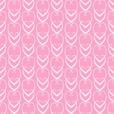 Pembe arka planda kalpleri olan şirin bir arkaplan deseni, duvar kağıdı. Kusursuz desen, doku. Vektör resmi
