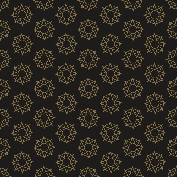 Hintergrundmuster Mit Geometrischen Elementen Auf Schwarzem Hintergrund Tapete Nahtloses Muster — Stockvektor
