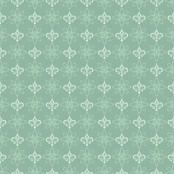 Patrón Fondo Decorativo Con Adorno Floral Sobre Fondo Verde Fondo — Archivo Imágenes Vectoriales