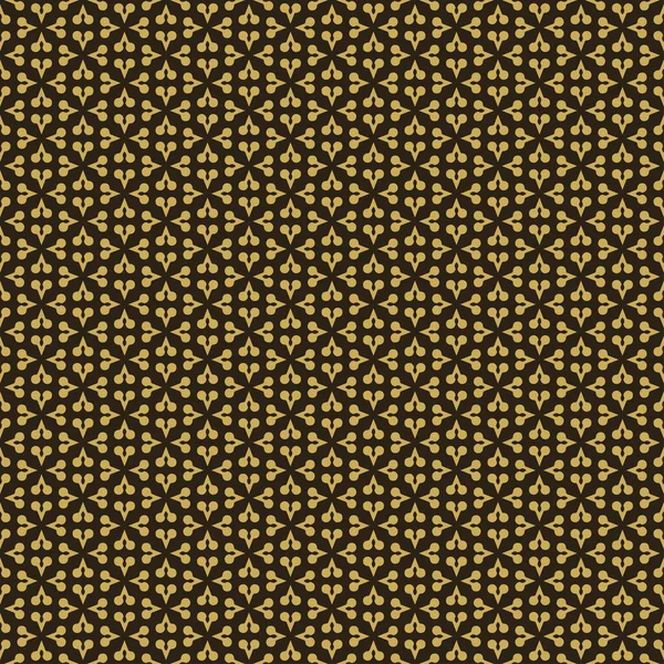 Фоновый Рисунок Золотыми Декоративными Орнаментами Черном Фоне Обои Бесшовный Рисунок — стоковый вектор