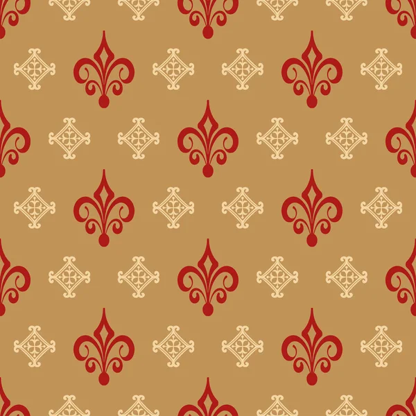 Patrón Fondo Real Ornamento Decorativo Sobre Fondo Oro Fondo Pantalla — Vector de stock