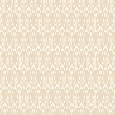 Modern background pattern with geometric ornament on light beige backdrop, wallpaper. Seamless pattern, texture. Vector illustration