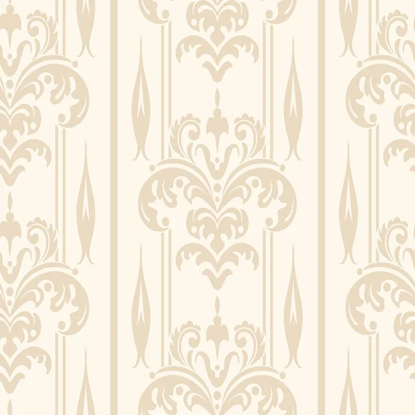 Vzor Pozadí Květinovým Ornamentem Béžové Tóny Tapety Bezešvé Vzory Textura — Stockový vektor