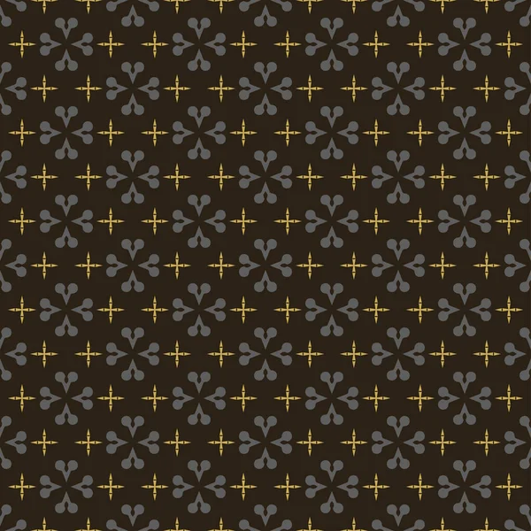 Dunkles Hintergrundmuster Mit Geometrischen Ornamenten Auf Schwarzem Hintergrund Tapete Nahtloses — Stockvektor