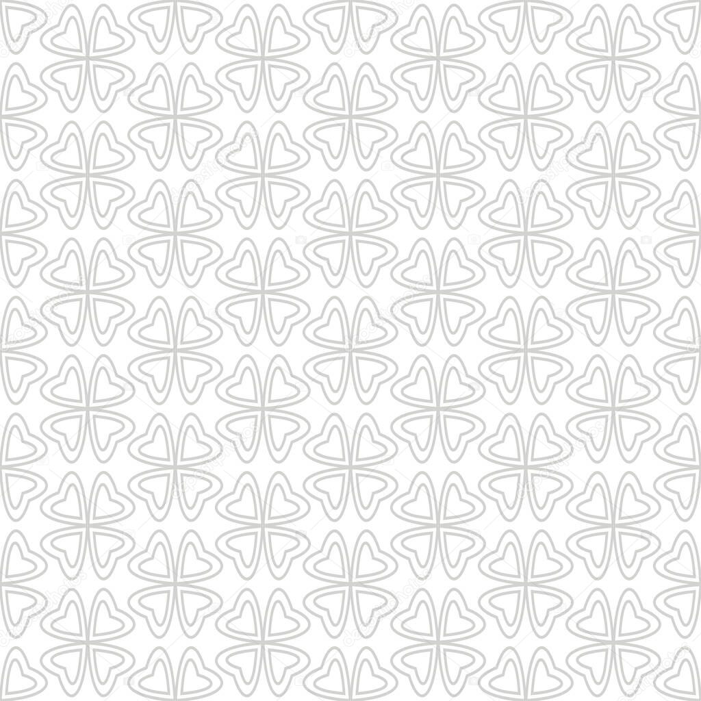 Background pattern with decorative ornaments on a white background in retro style, wallpaper. Seamless pattern, texture. Vector image