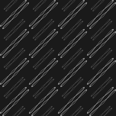 Siyah zemin üzerinde geometrik süsleme olan basit arkaplan deseni, duvar kağıdı. Kusursuz desen, doku. Vektör resmi