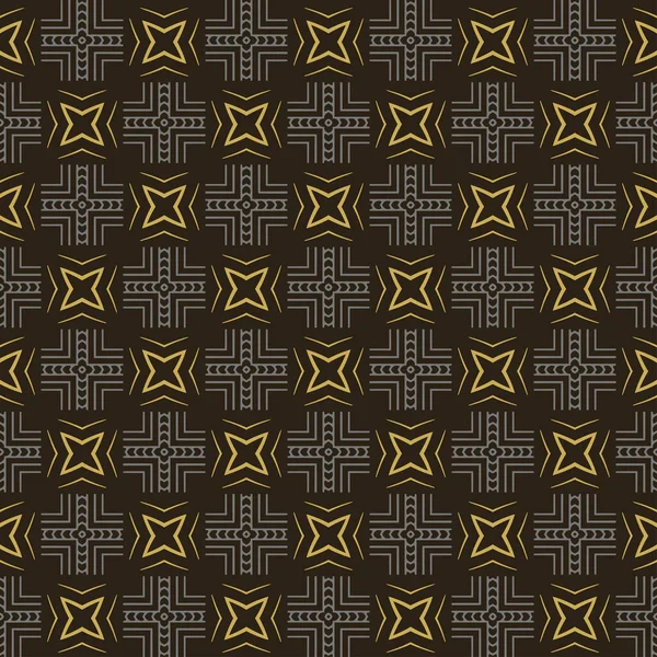 Stylish Background Pattern Geometric Elements Black Background Wallpaper Seamless Pattern — Stock Vector