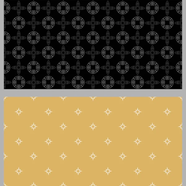 Patrones Fondo Con Estilo Colores Usados Negro Oro Blanco Papel — Archivo Imágenes Vectoriales