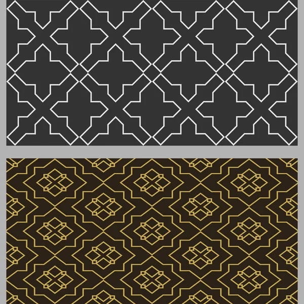 Vektor Reihe Von Dekorativen Hintergrundmustern Tapeten Nahtloses Muster Textur Verwendete — Stockvektor