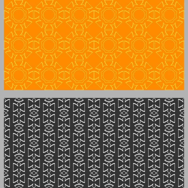 Patrones Fondo Moda Con Elementos Decorativos Listos Colores Usados Negro — Vector de stock